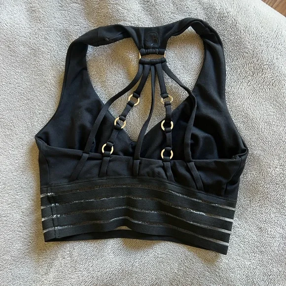 Bombshell Sportswear Black Statement Sports Bra Small - Picture 3 of 4